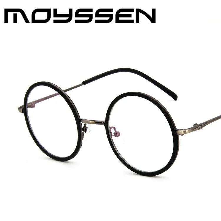 

MOYSSEN Women Round Vintage Eyewear Myopia Eyeglasses Frame Men Computer Optical Eye Glasses Spectacle Retro Frame