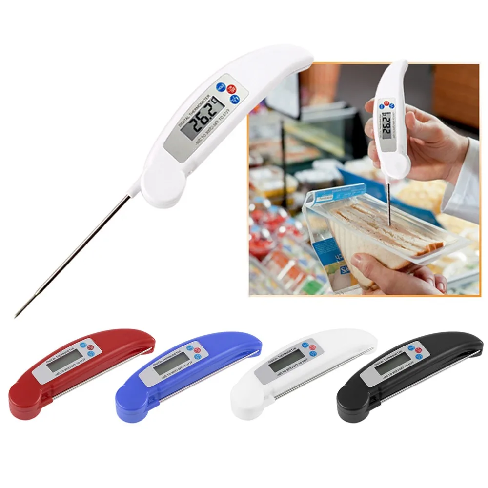 Ultra Instant Read Foldable BBQ Thermometer LCD Digital Cooking