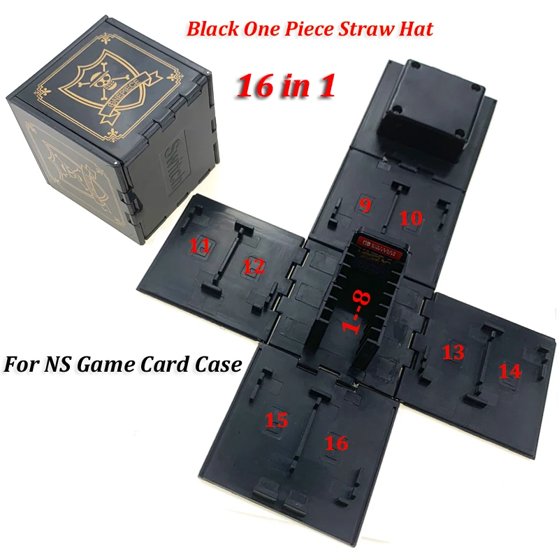 Ударопрочный жесткий чехол для карт для nintendo Switch, аксессуары для хранения игр, дропшиппинг - Цвет: Black OnEPiece Hat