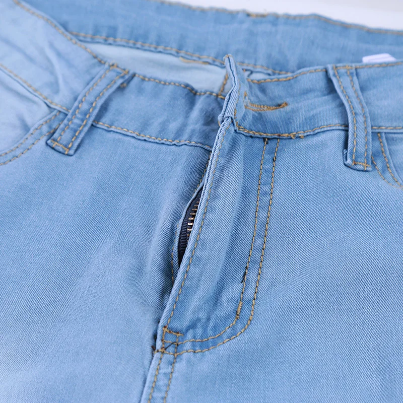 Демисезонный повседневное джинсовые узкие брюки для женщин шлифования белый эластичный облегающие джинсы-стрейч Высокая талия джинсы для женщи