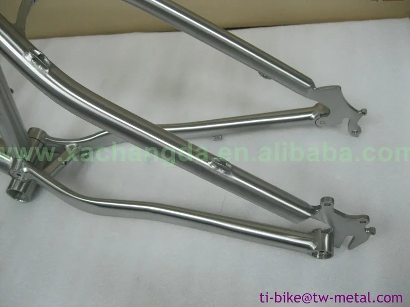 Discount Bicycle Frame Suspension Titanium High Quality Titanium Full Suspension Bicycle Frames with Hand Brush Finished China Bike Frame 6