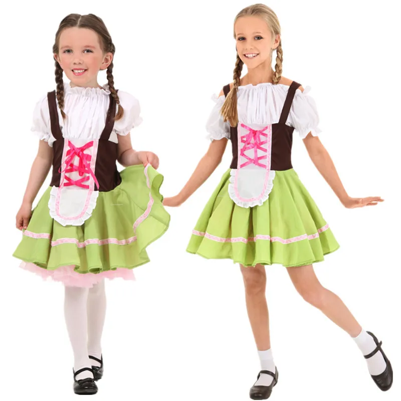 Girl's German Bavarian Carnival Cute Kid Child Oktoberfest Beer Costume