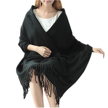 FS Hot Women Lady Winter Neck Warm Tartan Check Shawl Scarf Stole Plaid Pashmina-Khaki