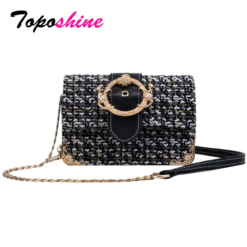 

Toposhine Festival Chinese Style Lady Mini Wool Flap Chain Strap Girl Shoulder Bag Special Quality Metal Monkey Shape Women Bags