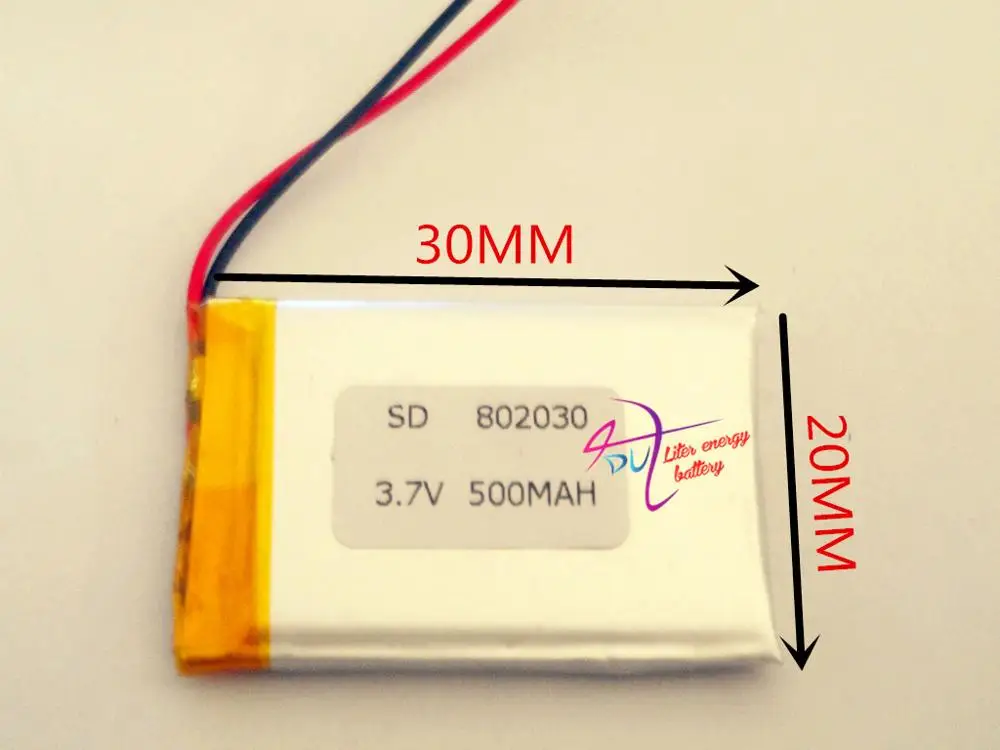 

best battery brand 802030 082030 500mah 3.7V lithium polymer battery MP3 MP4 GPS small toys
