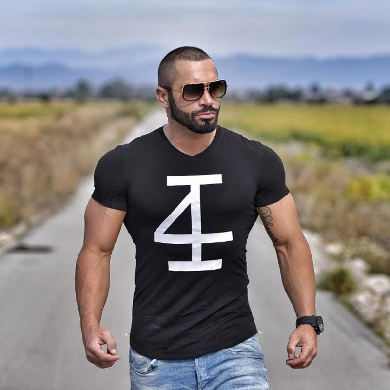 Uitstralen als resultaat Versterken Brand men's t shirt Fitness and bodybuilding Short sleeve t shirts Fashion  Leisure Muscle Men Slim fit personality tees tops|t-shirt fitness|muscle  menfashion tees - AliExpress