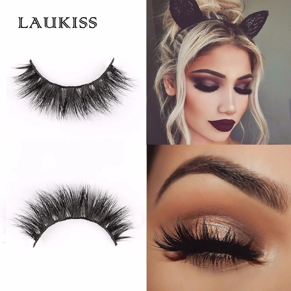 

LAUKISS D616 Eyelash Extension 3D Handmade Eyelashes Mink Individual False Mink Eyelashes Lash Extension For Daily Use