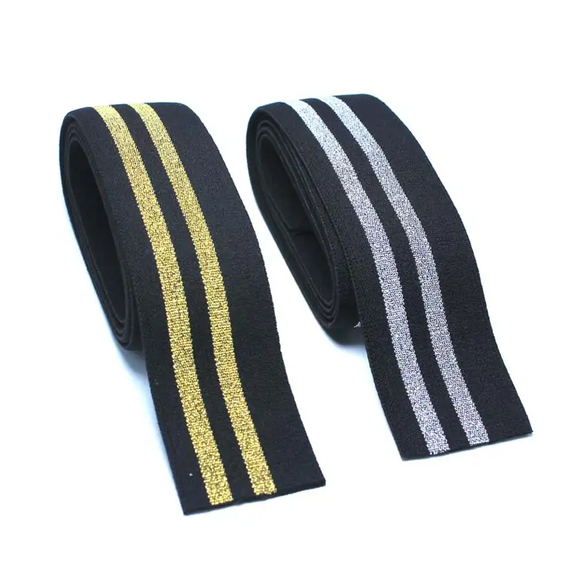

new arrival width 4cm Glitter Wide elastic band in gold and silver /sewing clothing accessories / elastic band / rubber band