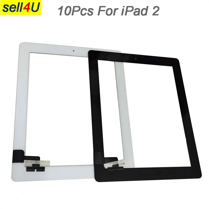 

10Pcs Tablet Touch panel For Ipad 2, A1395 A1396 A1397 Touch screen , digitizer screen for ipad 2 replacement