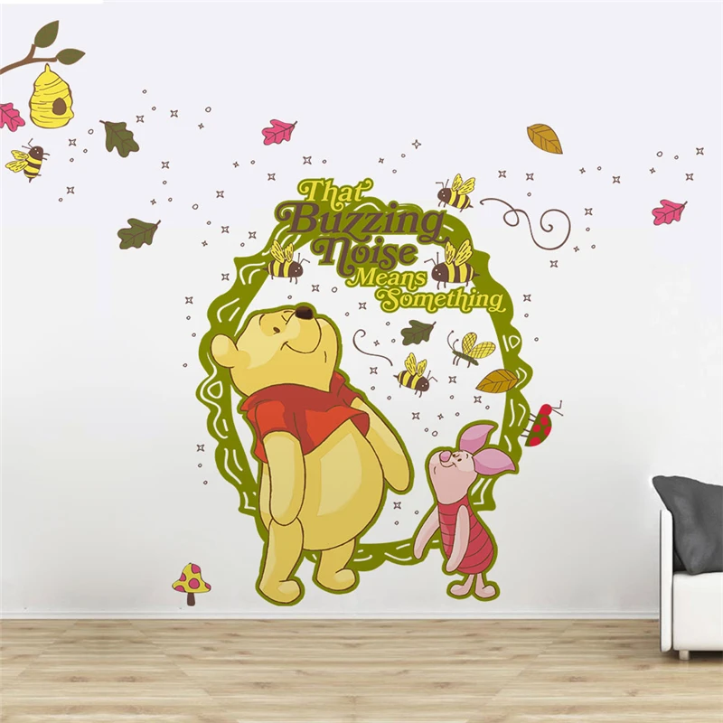 

disney winnie pooh wall stickers for kids rooms nursery home decorations cartoon animals wall decals pvc posters diy mural art