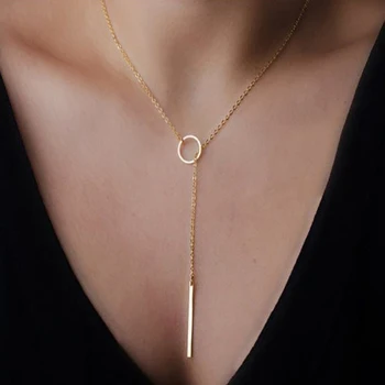 

Aliexpress 2018 new burst fashion punk Europe minimalist temperament metal necklace female short chain clavicle Necklace