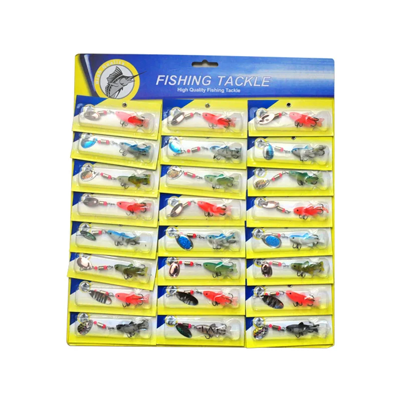 

OLOEY 30PCS fishing lure artificial metal spoon silicone wobbler fishing spinner lures deep carp bait diving perch wobbler fish