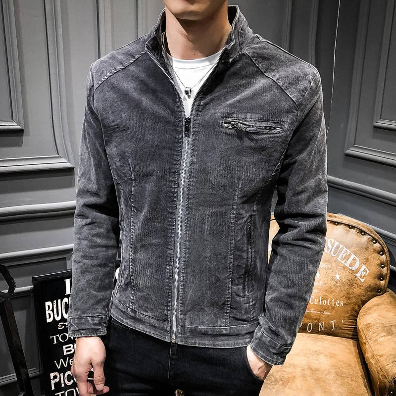 zipper denim jacket mens