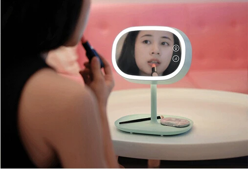 high quality USB chargeable Dimming fold adjust led Makeup mirror table desk lamp Admission Dressing bedroom Bedside | Лампы и