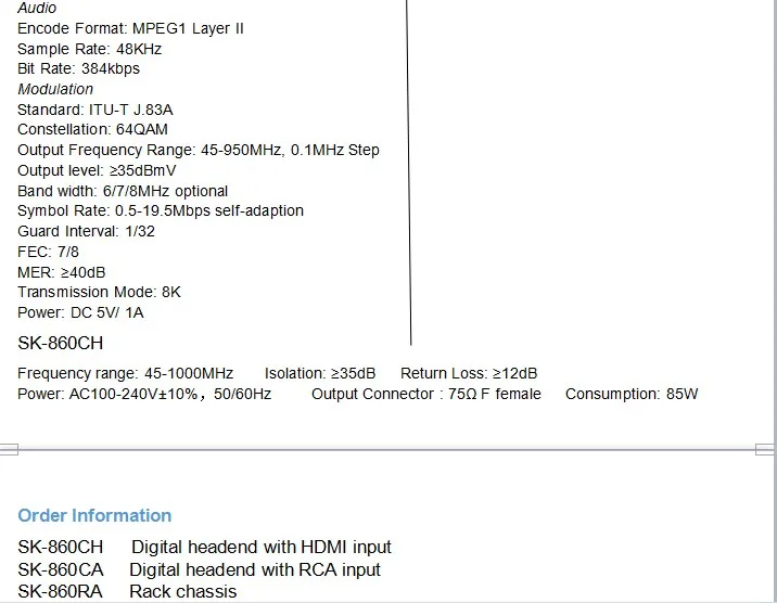 SK-860CH модулирующий преобразователь 16in 1 out 16 HDMI кодер в один из RF DVB-C кам-модулятор Вещательного Оборудования