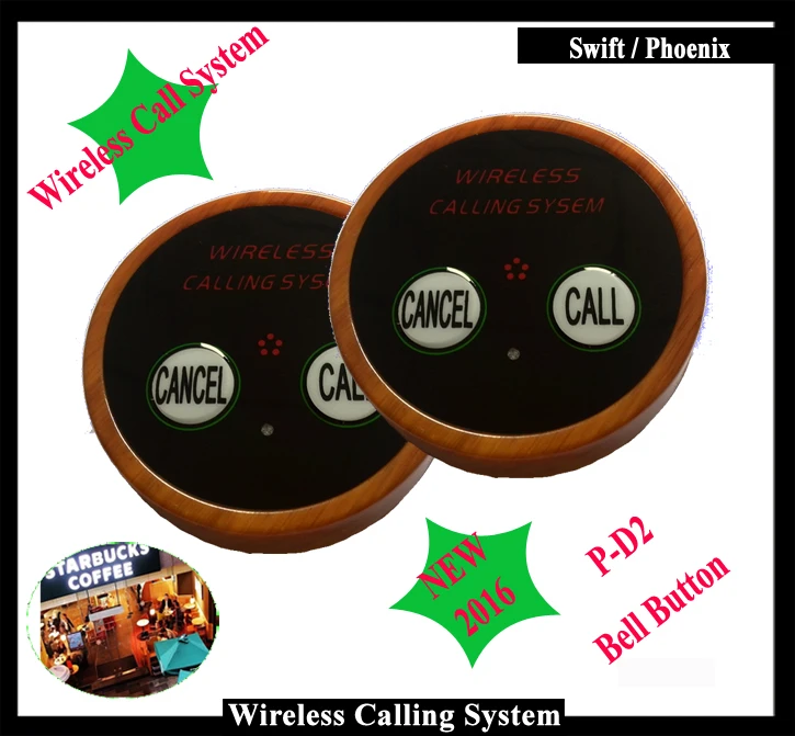 

Wireless Restaurant Waiter Call button With adjustable log Installed on Table for Wireless Calling System( One set=10pcs)