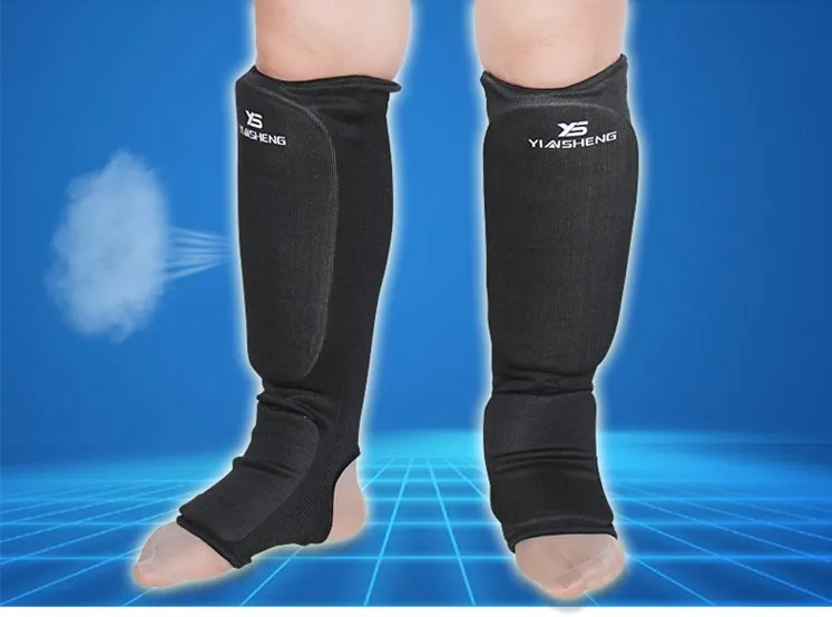 

Cotton Boxing shin guards MMA instep protectors foot protection TKD kickboxing pad Muaythai Training Leg support protectors