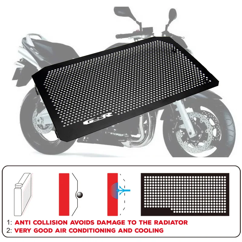 

Estelle Motorcycle Accessories Radiator Guard Protector Grille Grill Cover For SUZUKI GSR 400/600 GSR400 GSR600 2006-2012 07 08