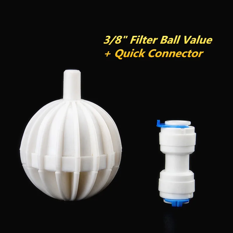 Plastic Floating Ball Valve 3/8" Self priming Filter Ball Valve With