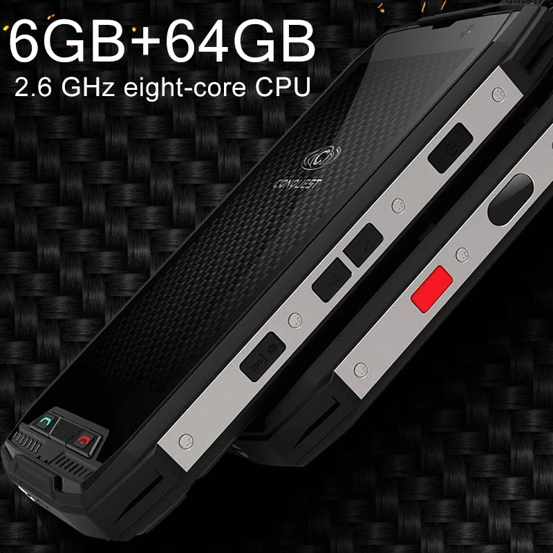 Оригинальный Conquest S11 IP68 прочный смартфон 16 МП 7000 мАч 6 ГБ 128 Восьмиядерный сканер