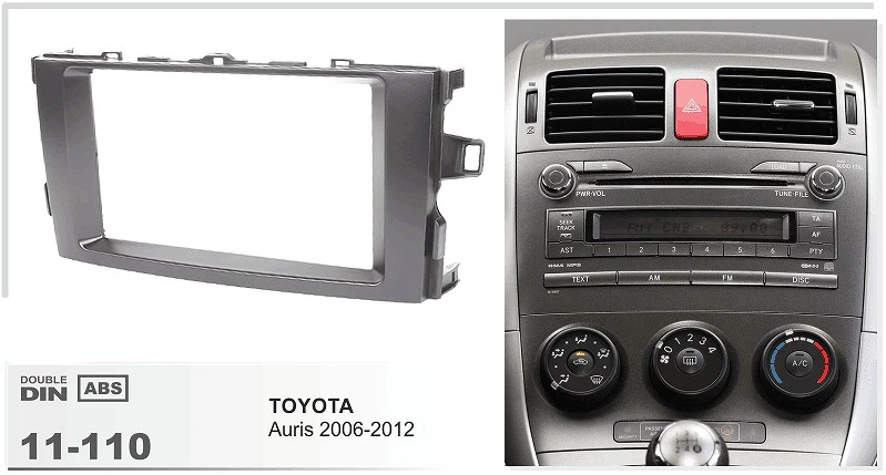 11 110 Facia face dash install fitting trim kit for TOYOTA Auris 2006 2012 Stereo Fascia