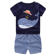 T shirt shorts 100 Cotton Boys Clothes New Toddler Boys Clothing Children Summer Boys Clothes Cartoon