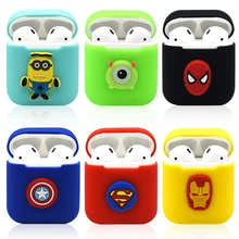 

2018 Newest Handmade Silicone Case For Apple Airpods Accessories earphone Case Unique Cute Cartoon Anti-Dust Face Bag DIY Case