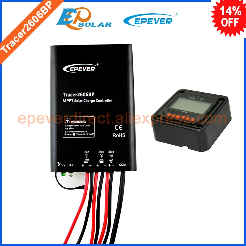 MPPT EPEVER 10A 10amp solar controller waterproof IP67 for 12v 130w solar panel system use with MT50 Tracer2606BP