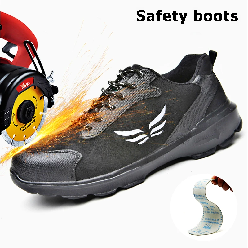 

Men's Steel Toe Boots Fashion Comfortable Wearable Breathable Safety Protector Shoes Casual hiking shoes