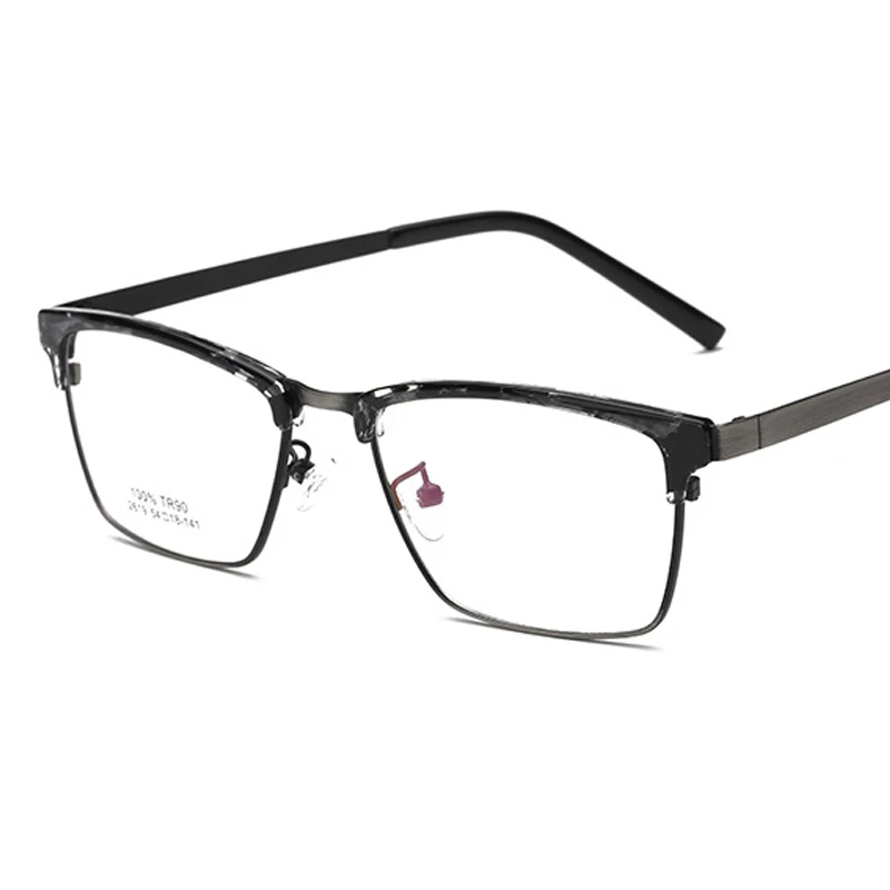 LIYUE oculos de grau очки для коррекции зрения в оправе Мужские квадратные оправы по рецепту очки оптические компьютерные очки анти синий луч - Цвет оправы: tortoise black
