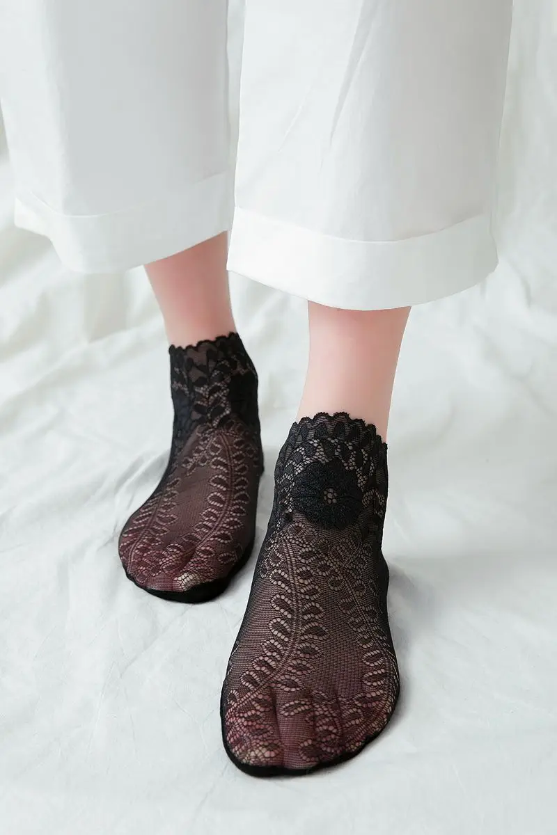 Jeseca г. Новые летние тонкие дышащие женские носки-тапочки женские пикантные кружевные невидимые носки до лодыжки хлопковые носки-лодочки в стиле Харадзюку для девочек