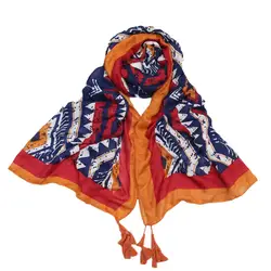 FLV 2019 Для женщин принт Повседневное длинный шарф газ Праздник Шелковый пляжное полотенце шарф Бесплатная доставка D4