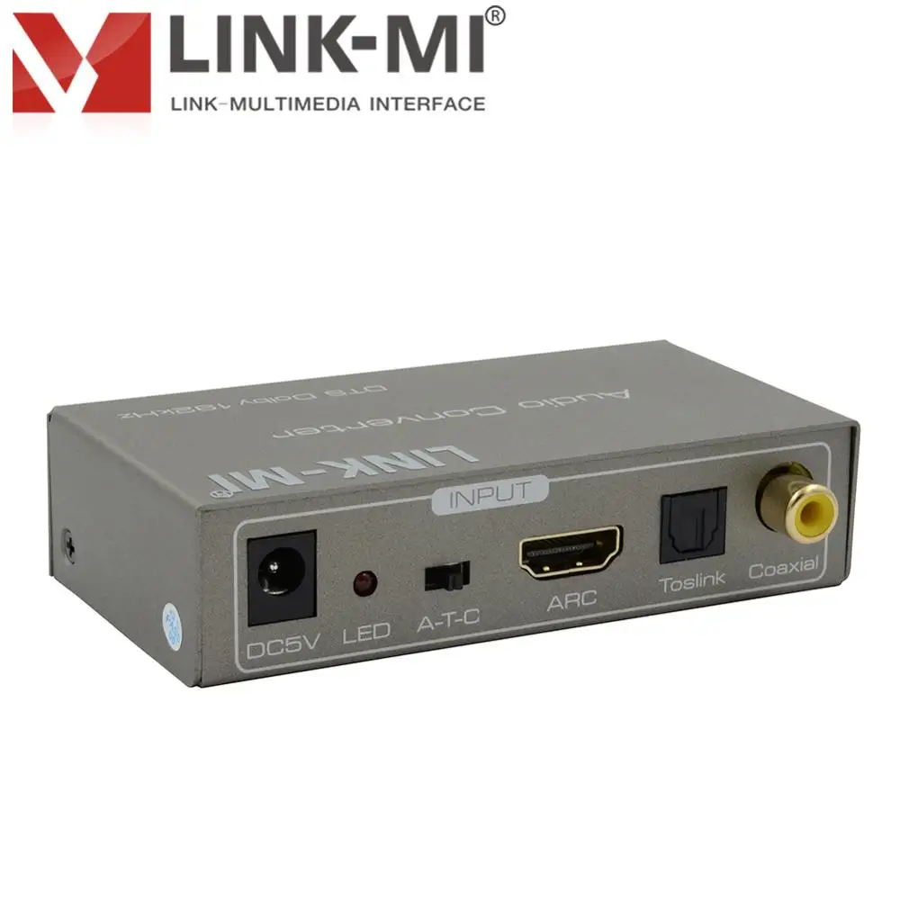 Фото LINK-MI Конвертор аудиоформата Toslink/коаксиальный/дуговой/стереовходной канал можно выбрать с помощью кнопки переключения аудиоконвертера №3