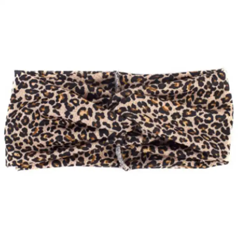 

MYZOPER 2019 Fashion New Solid Color Cross Girls Hair Accessories Leopard Casual Simple Tide Vintage Headband Turban