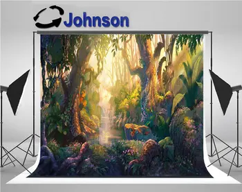 

Sunset Forest Painting backgrounds Vinyl cloth High quality Computer print wall backdrop