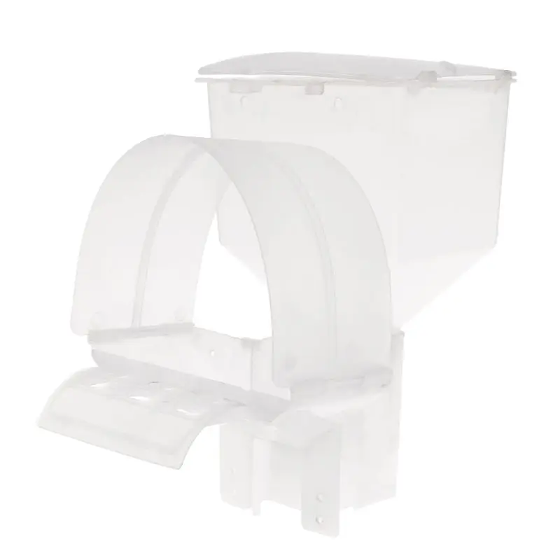 

Automatic Pigeon Feeder Single Hole Feeding Case Hanging Cage Birds Parrot Food Dispenser Device Box Plastic Container Leakage