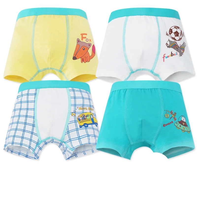 Boxers Caleçons Pur Coton Motif Garçon Lot De 5 Boxers Sous-vêtements