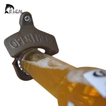 FHEAL Творческий металлический чугун настенная открывалка для бутылок с двумя сревами бар аксессуары