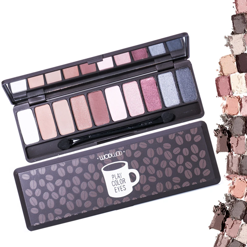 

WODWOD Brand Matte Eyes Shadow Long-lasting Waterproof Water Eyes Makeup Resistant Natural Eyes Cosmetics 10 Colors with Brush