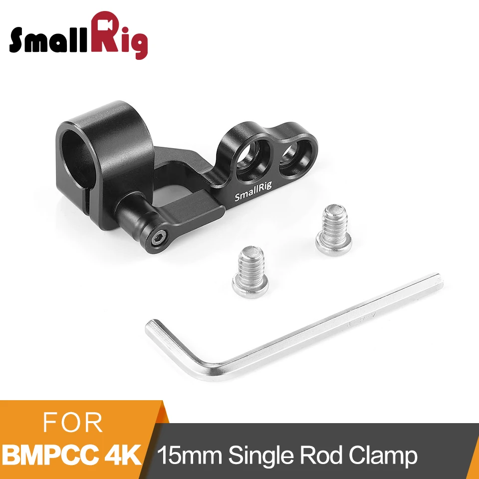 Pre-owned  SmallRig 15mm Single Rod Clamp for Blackmagic Design Pocket Cinema Camera BMPCC 4K Cage SmallRig 22