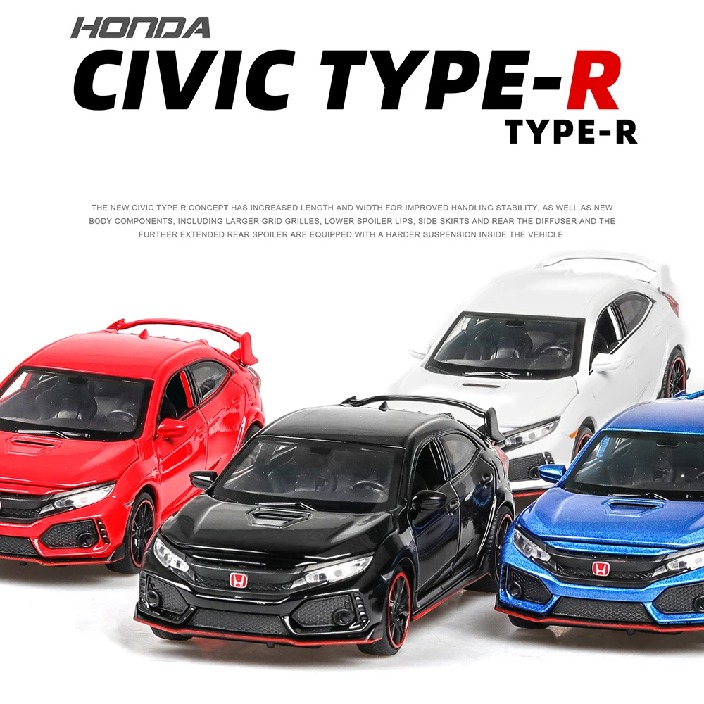 1:32 Honda Civic музыкальная с подсветкой машина Diecasts игрушечный транспорт Горячая колесная модель автомобиля с машиной Горячая дверь колеса может быть открытая игрушка