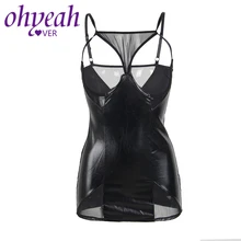 Ohyeahlover женское белье, эротическое белье, женское белье с открытой чашечкой размера плюс RM70338, латексное кожаное белье
