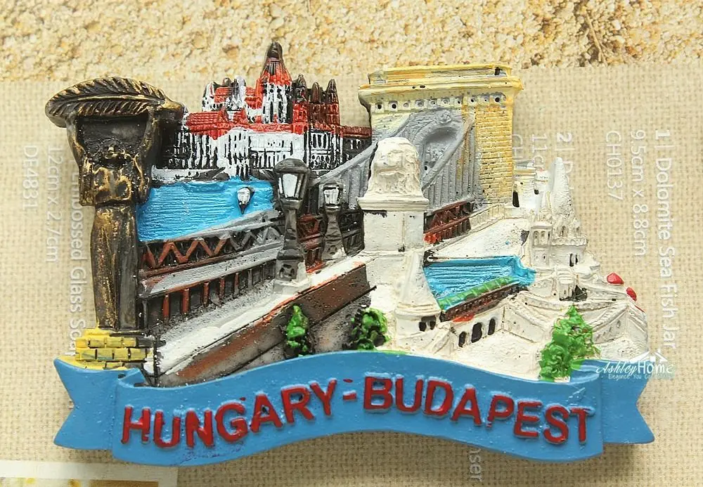 Hungary Budapest LANC HID Tourist Travel Souvenir 3D Resin Refrigerator Craft GIFT IDEA