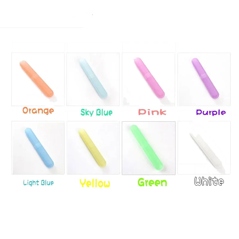 Travel Accessories Portable Travel Toothbrush Holders Dustproof Brush Box Protect Cover Long Case Candy Color