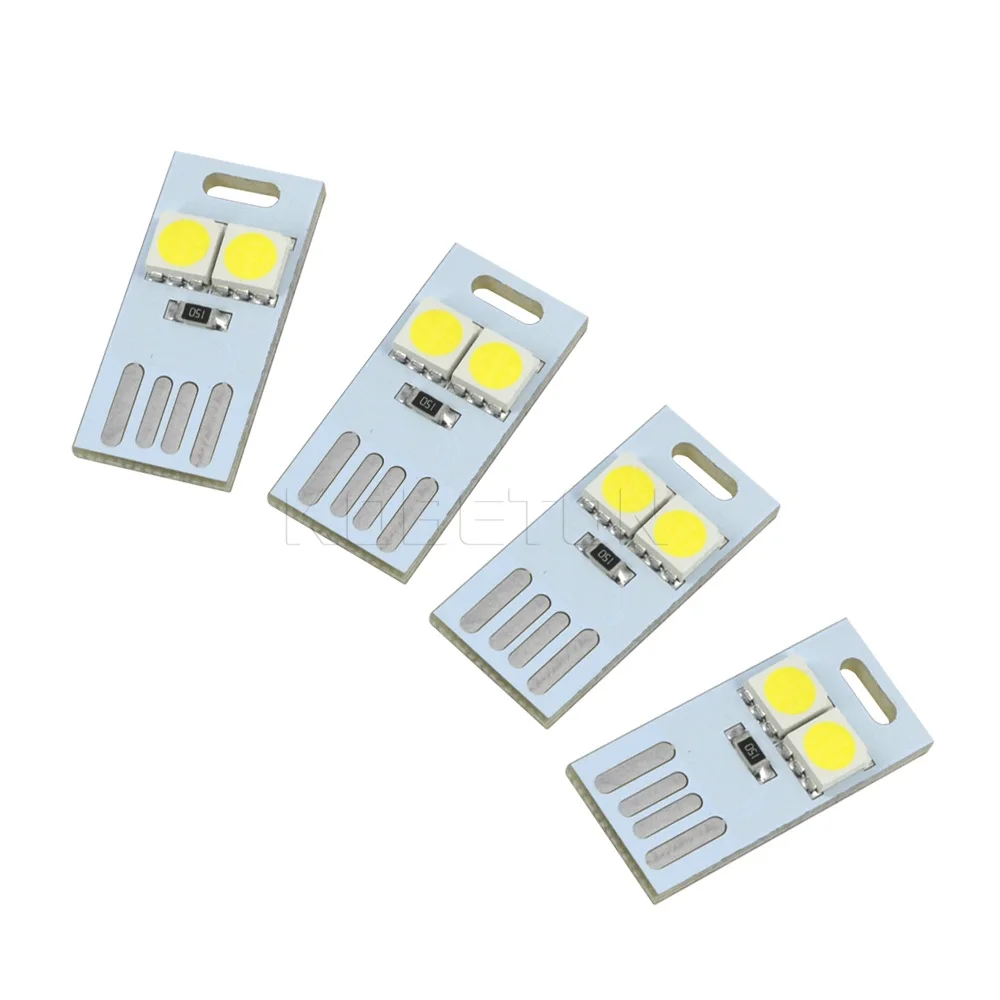10 шт./лот Mini USB Power 2 LED ночник лампа 5 в сенсорный диммер Теплый/чистый белый свет