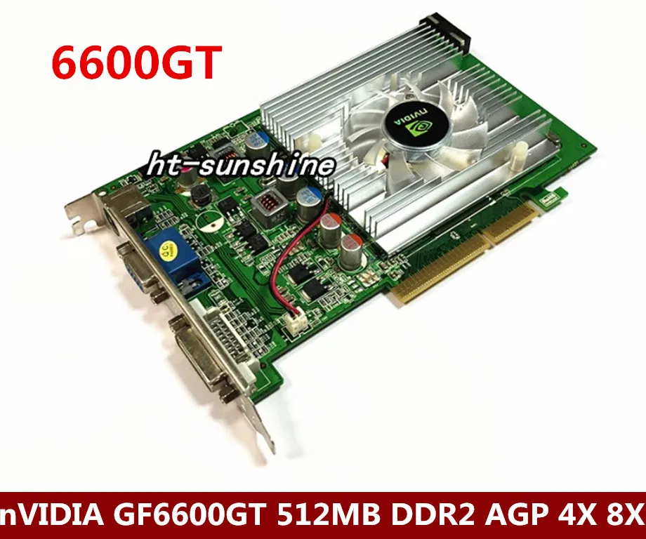 

nVIDIA GeForce 6600GT 512MB DDR2 AGP 4X 8X VGA DVI Video Card