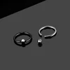 1Pc/lot Titanium Nose Rings Round & Flat Crystal Septum Rings Hoop Nostril Piercing Nose Earrings Oreja Body Piercings Jewelry ► Photo 3/6