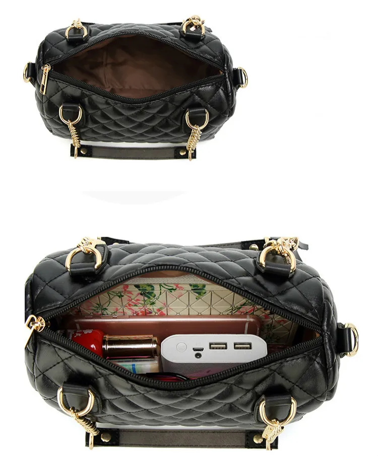 Famous Brand Messenger Bags Luxury Real Leather Shoulder Bag Quilted Designer Pink Vintage Small Chain Crossbody Bags For Women