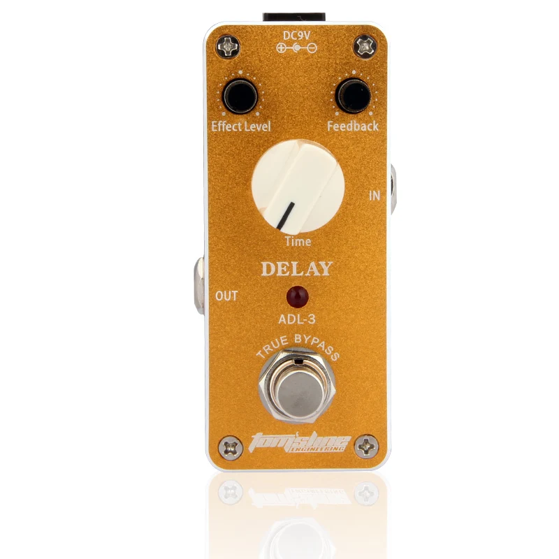 

Ароматизированный чехол из алюминиевого сплава, оригинальный дизайн, мини-педаль для электрогитары с задержкой и наклейкой, Новинка