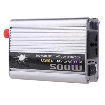 

Modified Sine Wave DC 12V to AC110V 500W Car Auto Power Inverter Converter Adapter USB charger Portable Transformer